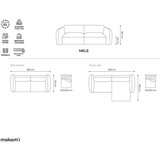 Makamii Sklopiva/s prostorom za odlaganje kutna garnitura od šenila boja terakote (s desnim kutom/s ležaljkom) Mele – | shoptok.hr