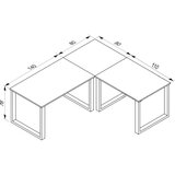 MID.YOU Kotna Pisalna Miza Lona, Hrast | Shoptok.si