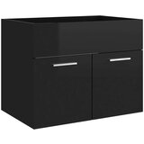  Set kupaonskog namještaja od iverice visoki sjaj crni | shoptok.hr