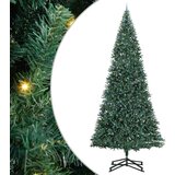 vidaXL Umjetno prethodno osvijetljeno božićno drvce s kuglicama Zelena | shoptok.hr