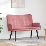  Kauč za dvoje Ružičasta 115 x 61 x 87 cm Baršun | shoptok.hr