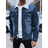 DStreet Ocieplana kurtka męska jeansowa ciemnoniebieska | shoptok.hr