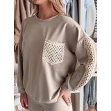 DStreet Bluza damska oversize LUXEEN mokka | shoptok.hr