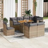  9-dijelni set vrtnih sofa s jastucima bež od poliratana | shoptok.hr