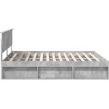  okvir za krevet beton 180 x 200 cm čvrsto borovo drvo | shoptok.hr
