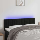  LED posteljno vzglavje črno 144x5x78/88 cm blago, (20936379) Cene
