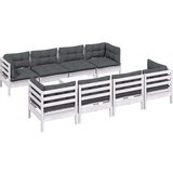  Vrtna sedežna garnitura 9-delna z blazinami trdna borovina, (20760811) | Shoptok.si