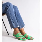 Gemre Green flip-flops with rhinestones Martinela | Shoptok.si