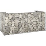 vidaXL gabionska stena za koše za smeti pocinkano jeklo 250x100x110 cm | Shoptok.si
