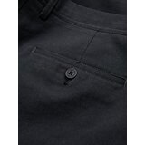 Ombre Men's classic chino pants with fine texture - graphite | ePonuda.com