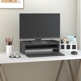  Stalak za monitor sivi 50 x 24 x 16 cm od masivne borovine | shoptok.hr