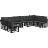  Set vanjskih sofa Crna Poliester - Crna bez stola | shoptok.hr
