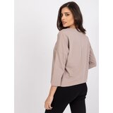 RUE PARIS Blouse-RV-BZ-7547.12P-dark beige | Shoptok.si