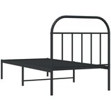 vidaXL Kovinski posteljni okvir z vzglavjem črn 90x200 cm | Shoptok.si