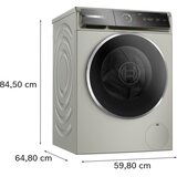 Bosch WGB2560X1 Serija 8 Pralni stroj 10 kg, 1600 vrt/min, srebrno-inox | Shoptok.si