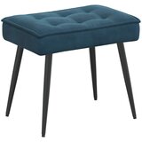  Stolica za opuštanje sa osloncem za noge plava baršunasta | shoptok.hr
