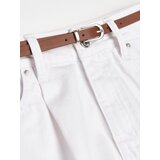 Sinsay Pamučne traper kratke hlače mom fit s remenom | shoptok.hr