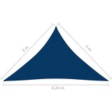 vidaXL Jedro protiv sunca od tkanine trokutasto 3 x 3 x 4,24 m plavo | shoptok.hr