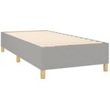  Okvir kreveta s oprugama i madrac svjetlosivi 90x200cm tkanina | shoptok.hr