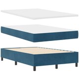  LED Box Spring Krevet Tamno plava 120 x 200 cm Baršun | shoptok.hr