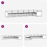  Set vanjskih sofa 6 pcs Prirodna 406 x 168,5 x 73 cm | shoptok.hr