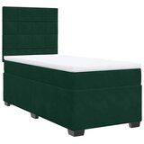 Box spring krevet s madracem tamnozeleni 90x200 cm baršunasti | shoptok.hr