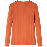  Dječja majica s dugim rukavima tamnonarančasta 104 | shoptok.hr