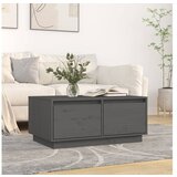  Klubska mizica siva 80x50x35 cm trdna borovina | Shoptok.si