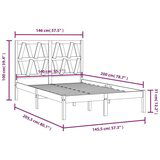  Okvir za krevet od masivne borovine 140 x 200 cm | shoptok.hr