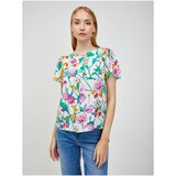 Orsay Green-white floral blouse with tie on the back - Women Cene