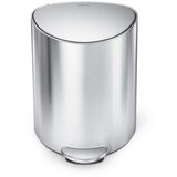 simplehuman Kovinski koš za smeti s pedalom v mat srebrni barvi 6 l – | Shoptok.si