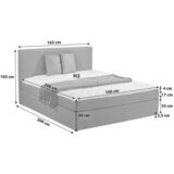 P & B POSTELJA Z VZMETNICO 160 cm x 200 cm , tekstil peščene barve | Shoptok.si