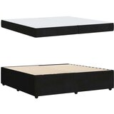 vidaXL Okvir kreveta s madracem s madracem Crna 200 x 200 cm Baršun | shoptok.hr