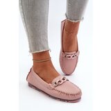 S. BARSKI Women's Leather Moccasins with Pink Ornament S.Barski LR339 | Shoptok.si