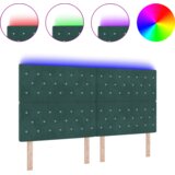  LED Uzglavlje Tamnozelena 90 cm Baršun | shoptok.hr