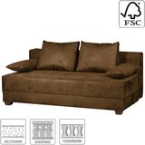 MID.YOU ZOFA S POSTELJNO FUNKCIJO, rjava tekstil | Shoptok.si