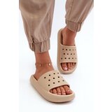 EVENTO PH2 Women's Foam Flip Flops on Thick Sole Beige Beula Cene