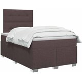  Boxspring krevet s madracem Tamno smeđa 120 x 190 cm Tkanina | shoptok.hr
