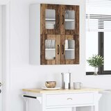  Zidni stakleni ormarić PORTO 2 pcs Staro drvo 60 x 31 x 40 cm | Eponuda.ba