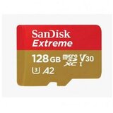 Sandisk Extreme microSDXC 128GB for Action Cams and Drones + SD Adapter 190MB/s & 90MB/s A2 C10 V30 UHS-I U3 - SDSQXAA-128G-GN6AA Cene