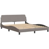  Posteljni okvir z LED lučkami taupe 160x200 cm tkanina, (21095199) | Shoptok.si
