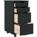 vidaXL Rolling Cabinet s predali "MOSS" Masivni les borovega lesa | Shoptok.si