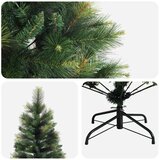  Umjetno božićno drvce s nogom 120 cm PVC i metal Zelena - Zelena 120 cm bez LED svjetala | shoptok.hr