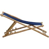  Ležaljka od bambusa i platna modra | shoptok.hr
