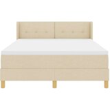 Box Postelja z vzmetnico z vzmetnico krema 200 x 160 cm Poliester, (5000142073) | Shoptok.si