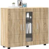 vidaXL Strani šal sonoma hrast 55.5 x 29 x 100 cm Konstruiran les | Shoptok.si