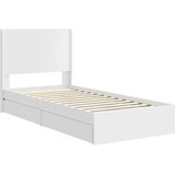  Krevetna konstrukcija s pohranom i uzglavljem Bijela 90 x 190 cm | shoptok.hr