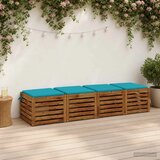  Jastučići za sjedalo od 4 dijela SOEST 4 kom. 100% poliester - Tirkizna (poliester) 50 x 50 x 3 cm 4 | shoptok.hr