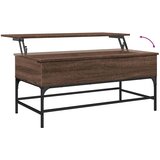  Stolić za kavu smeđa boja hrasta 100x50x45 cm od drva i metala | shoptok.hr