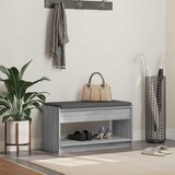  Klupa za hodnik s jastukom Sivi Sonoma 83 x 38 x 45 cm | shoptok.hr